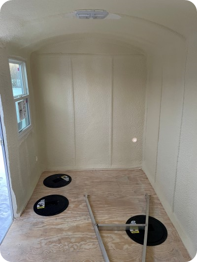 Interior of Aluma Lite Skid Ice House